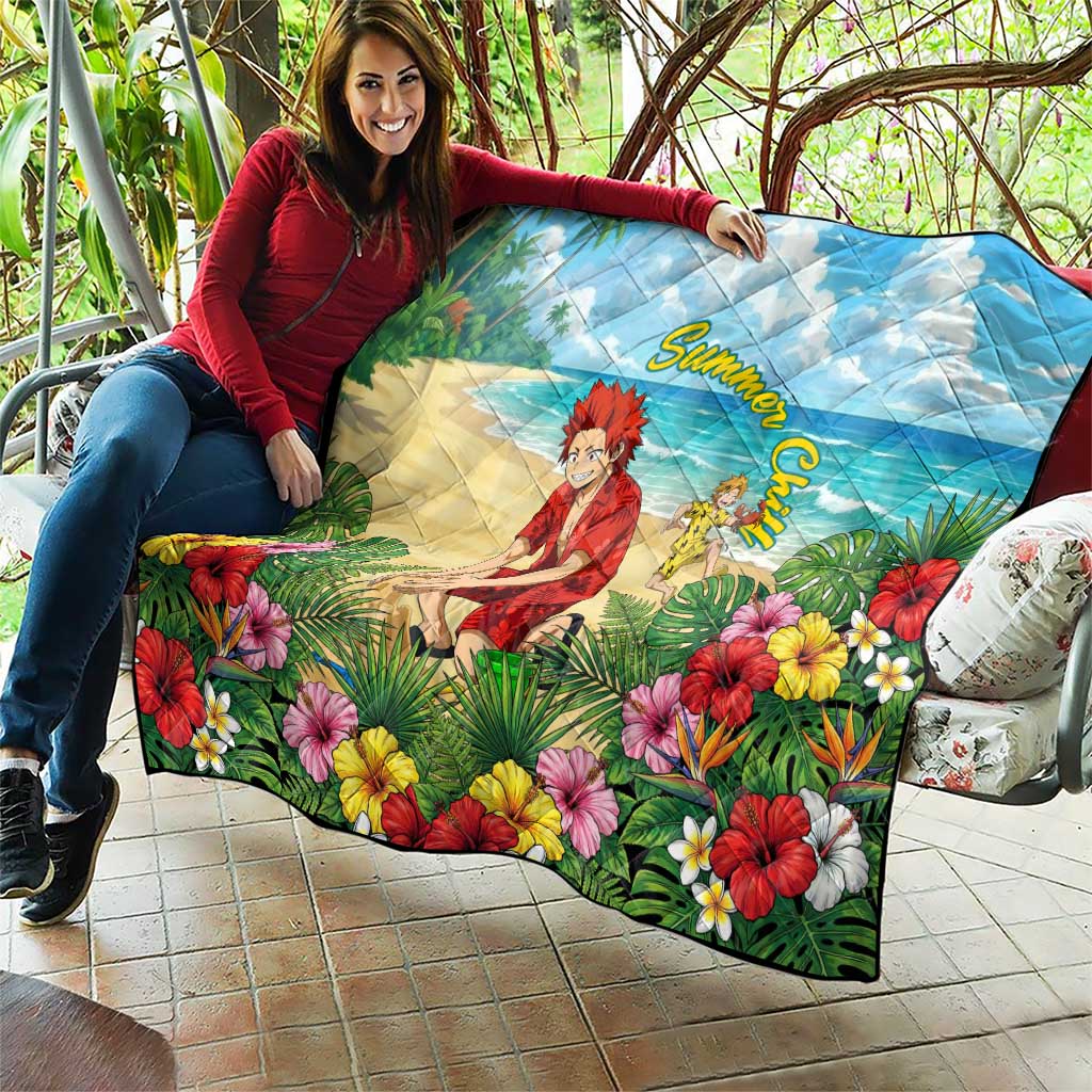 Eijirou Kirishima Summer Chill Quilt Tropical Anime Beach Fun