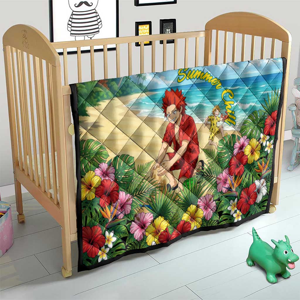 Eijirou Kirishima Summer Chill Quilt Tropical Anime Beach Fun