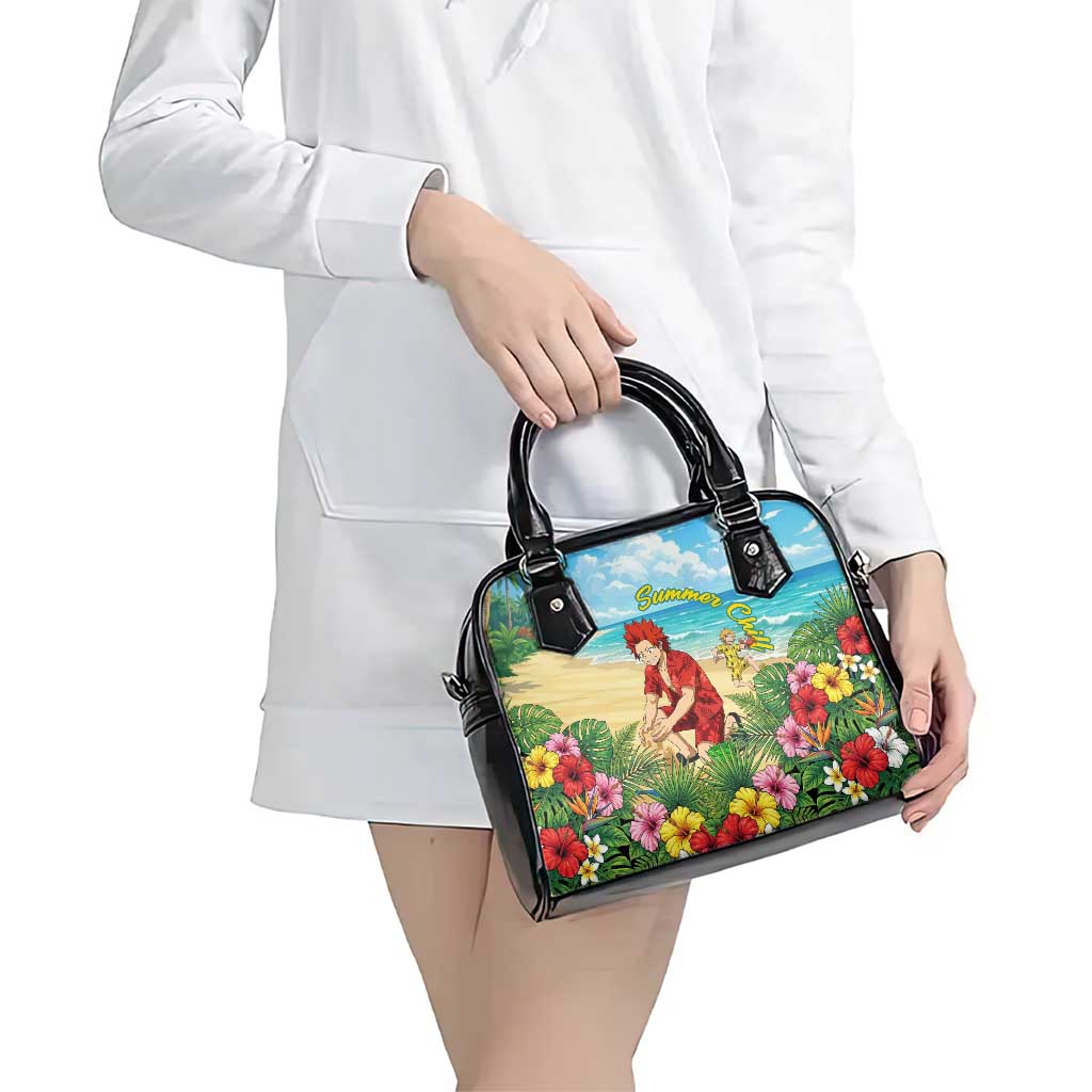 Eijirou Kirishima Summer Chill Shoulder Handbag Tropical Anime Beach Fun
