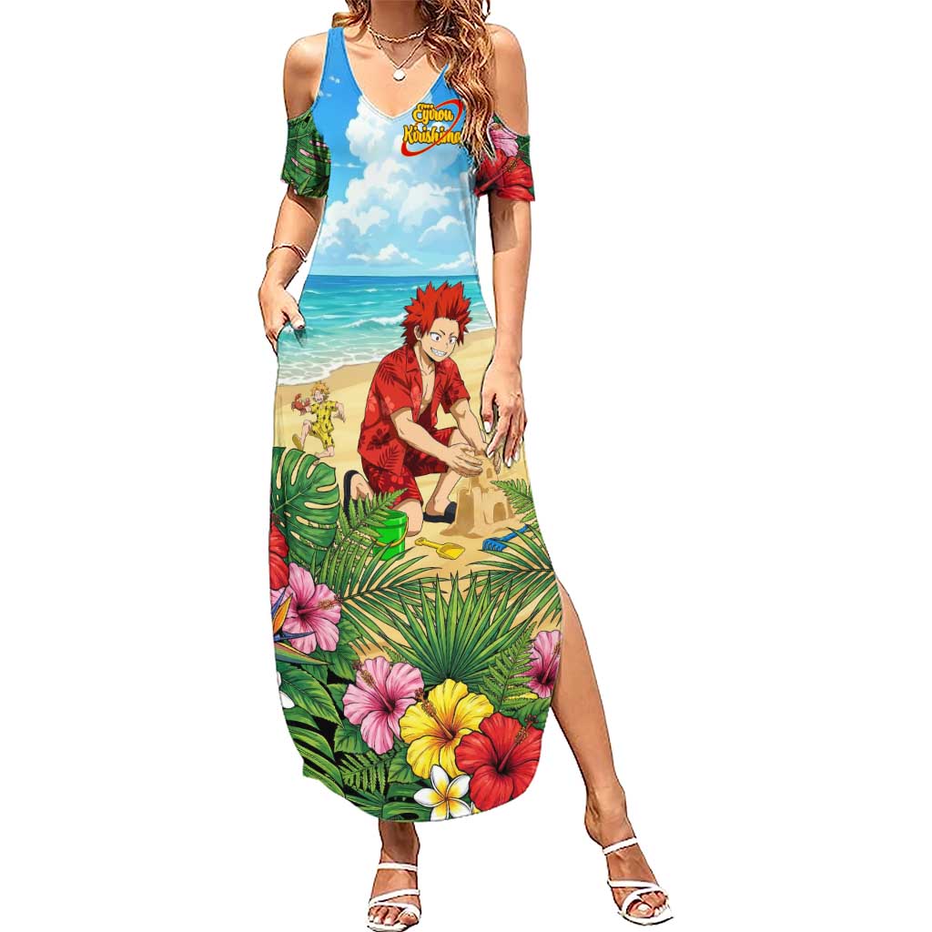 Eijirou Kirishima Summer Chill Summer Maxi Dress Tropical Anime Beach Fun