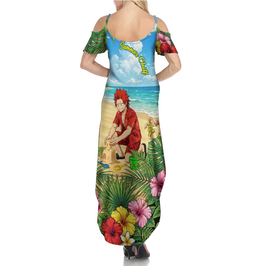 Eijirou Kirishima Summer Chill Summer Maxi Dress Tropical Anime Beach Fun