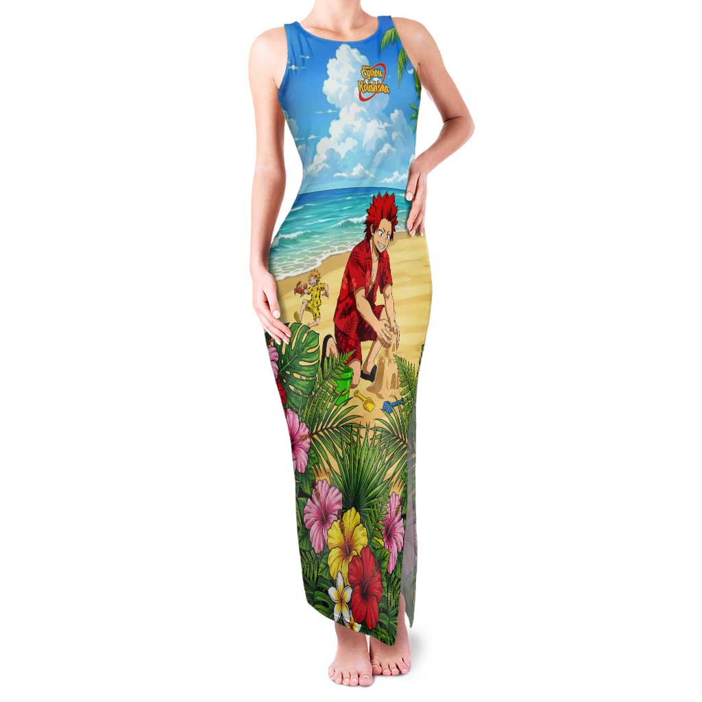 Eijirou Kirishima Summer Chill Tank Maxi Dress Tropical Anime Beach Fun