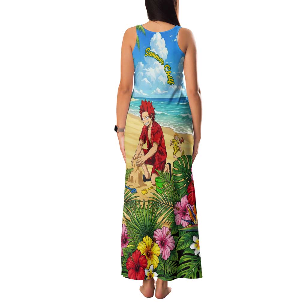 Eijirou Kirishima Summer Chill Tank Maxi Dress Tropical Anime Beach Fun