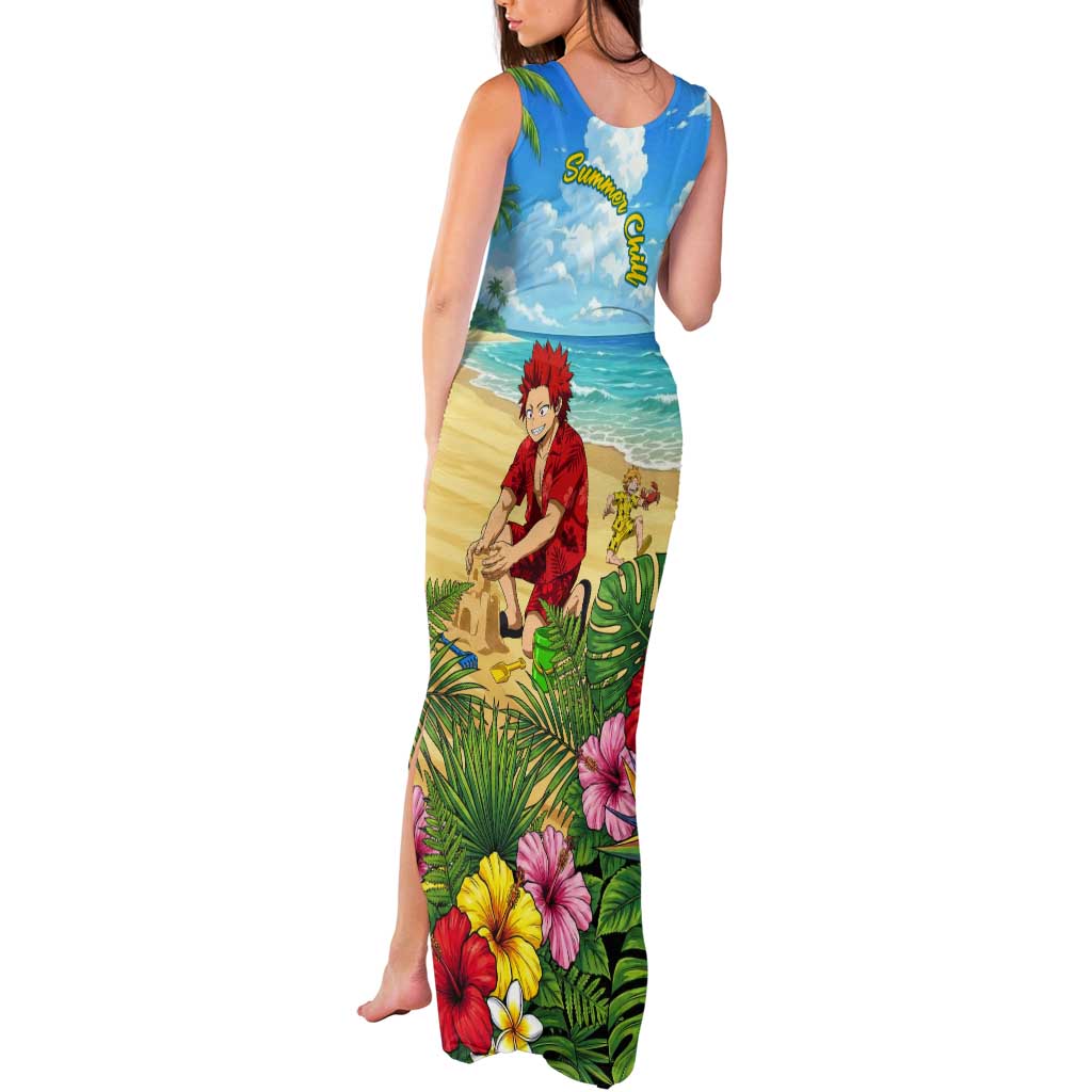 Eijirou Kirishima Summer Chill Tank Maxi Dress Tropical Anime Beach Fun