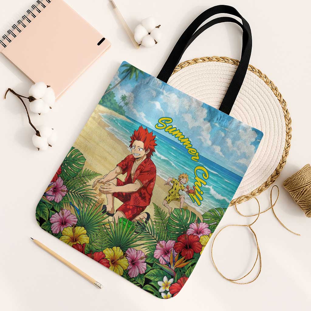 Eijirou Kirishima Summer Chill Tote Bag Tropical Anime Beach Fun