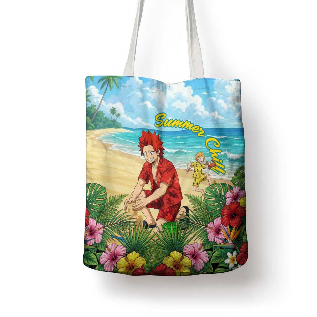 Eijirou Kirishima Summer Chill Tote Bag Tropical Anime Beach Fun