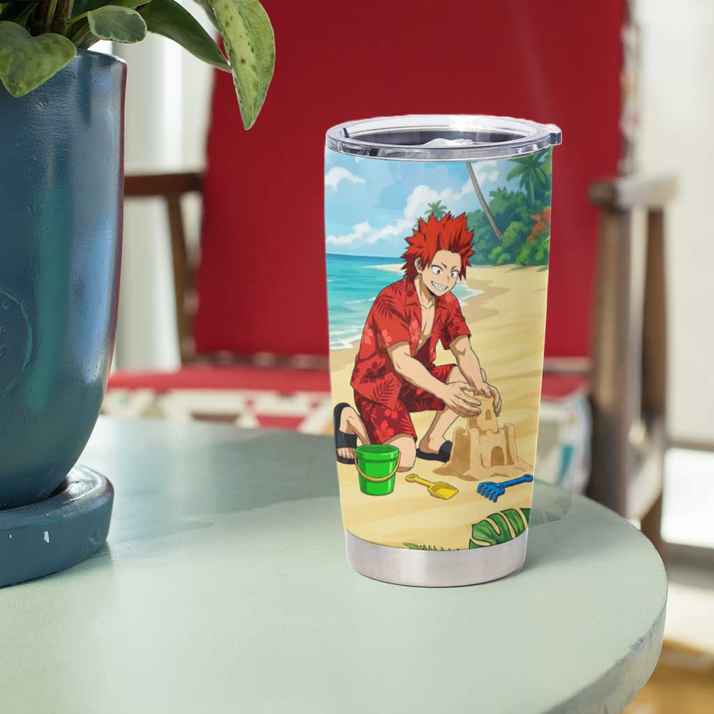 Eijirou Kirishima Summer Chill Tumbler Cup Tropical Anime Beach Fun