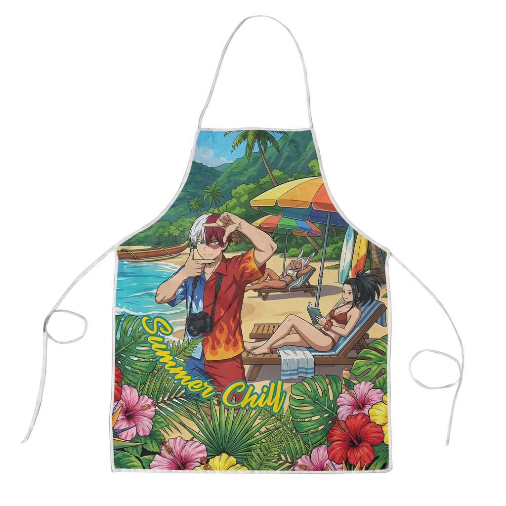 Shoto Todoroki Summer Chill Apron Tropical Anime Leisure Scene