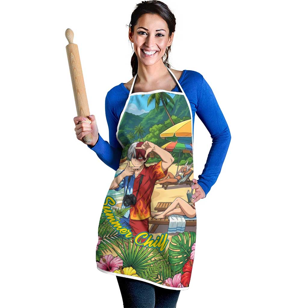 Shoto Todoroki Summer Chill Apron Tropical Anime Leisure Scene