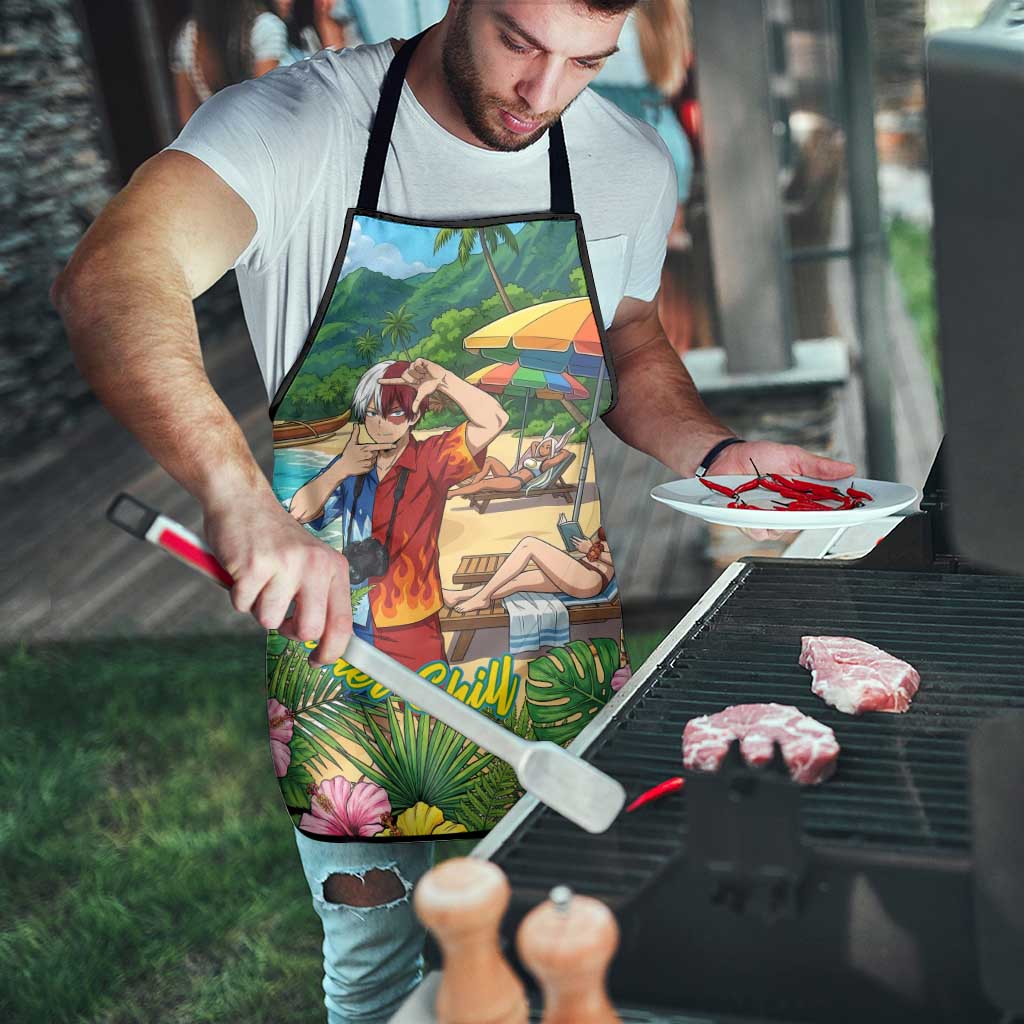 Shoto Todoroki Summer Chill Apron Tropical Anime Leisure Scene
