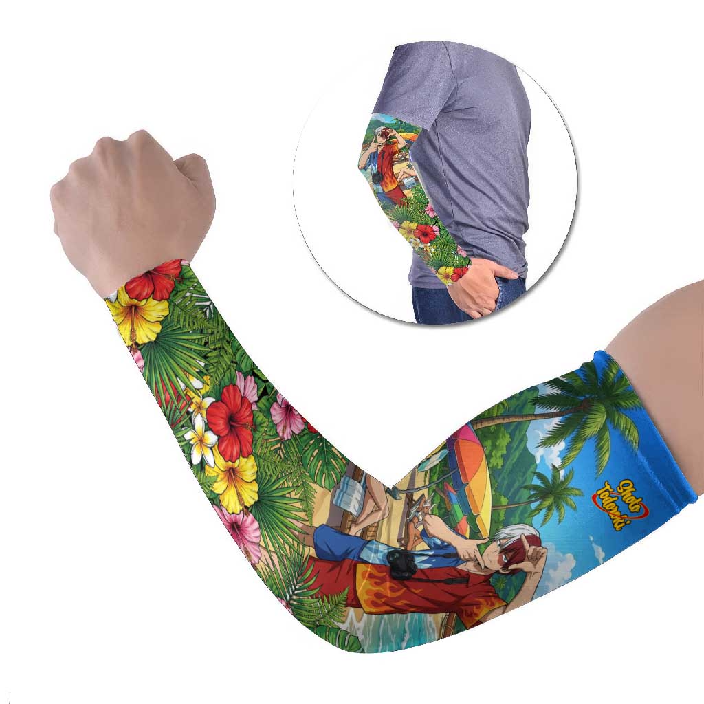 Shoto Todoroki Summer Chill Arm Sleeves Tropical Anime Leisure Scene