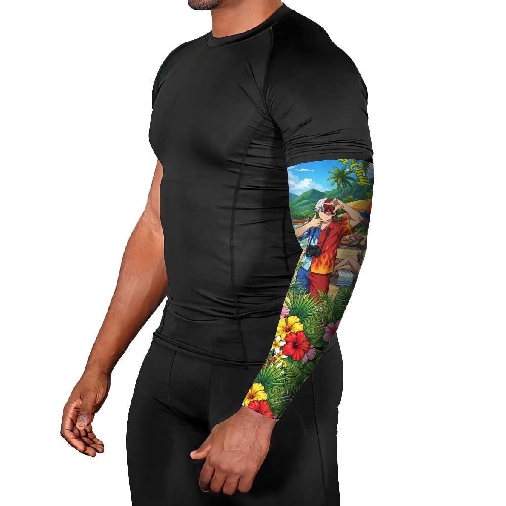 Shoto Todoroki Summer Chill Arm Sleeves Tropical Anime Leisure Scene