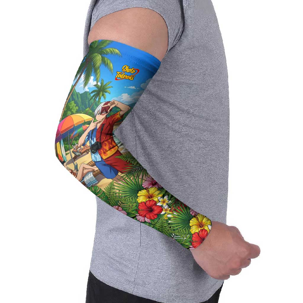 Shoto Todoroki Summer Chill Arm Sleeves Tropical Anime Leisure Scene