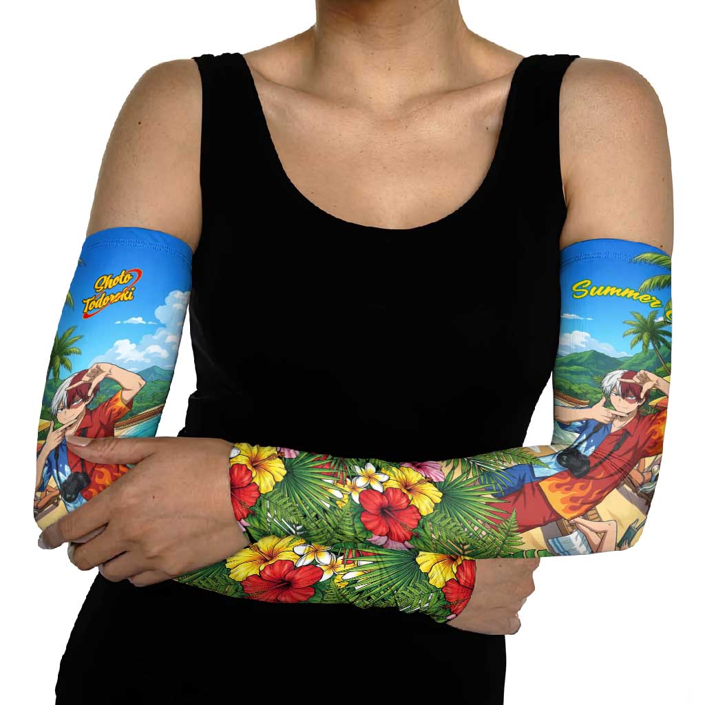 Shoto Todoroki Summer Chill Arm Sleeves Tropical Anime Leisure Scene