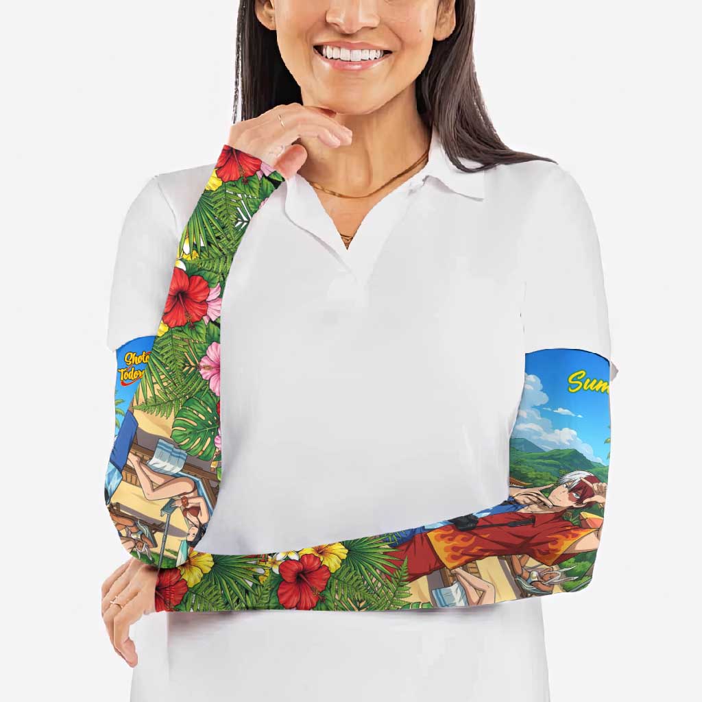 Shoto Todoroki Summer Chill Arm Sleeves Tropical Anime Leisure Scene