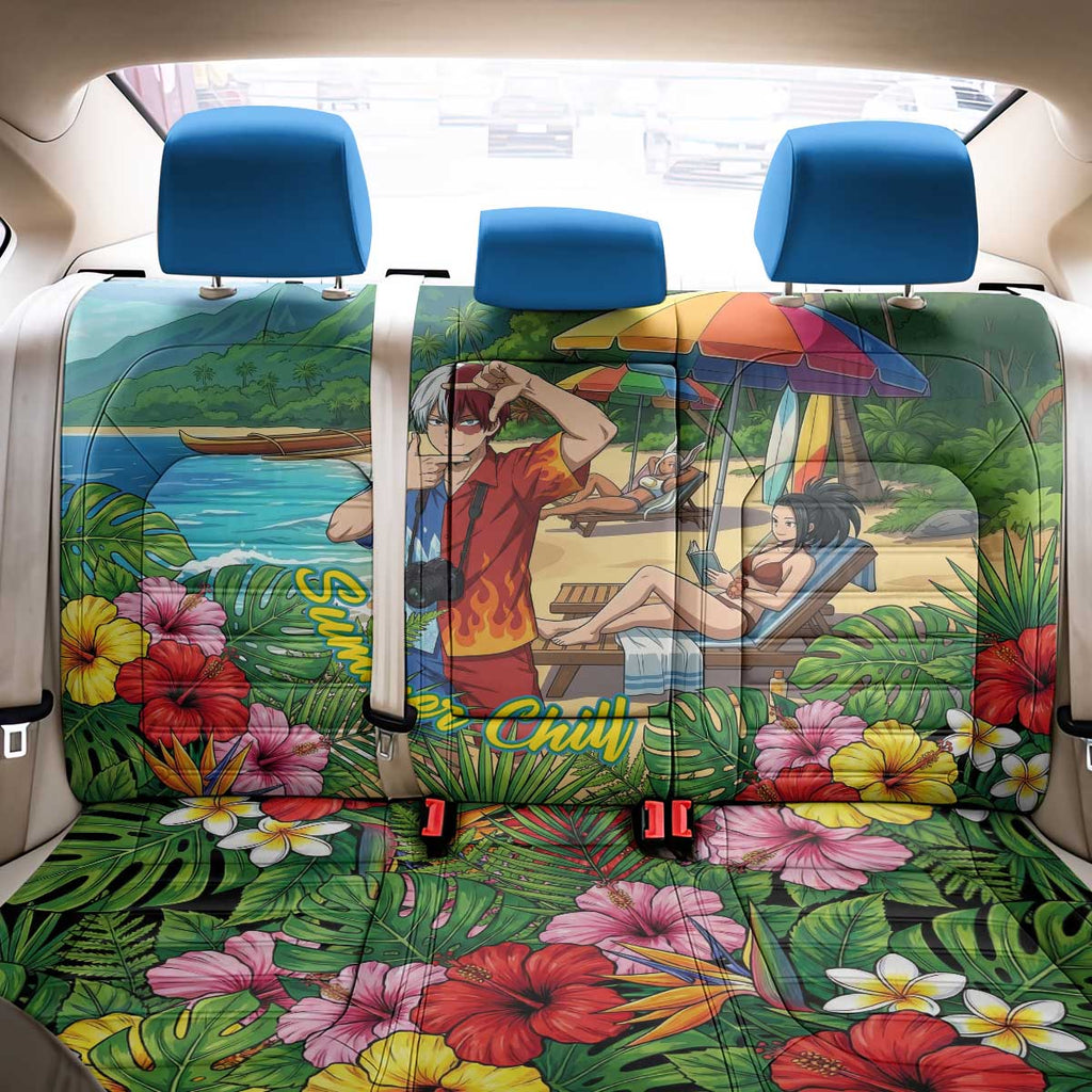 Shoto Todoroki Summer Chill Back Car Seat Cover Tropical Anime Leisure Scene