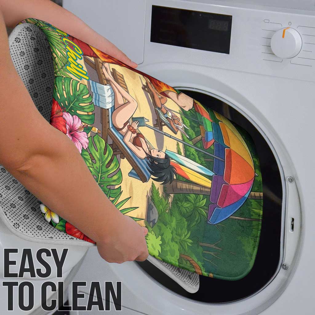 Shoto Todoroki Summer Chill Bathroom Set Tropical Anime Leisure Scene