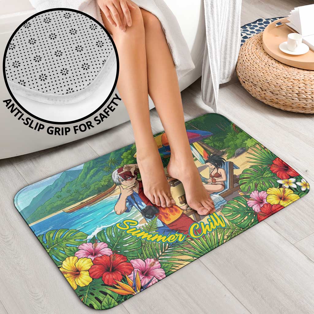 Shoto Todoroki Summer Chill Bathroom Set Tropical Anime Leisure Scene