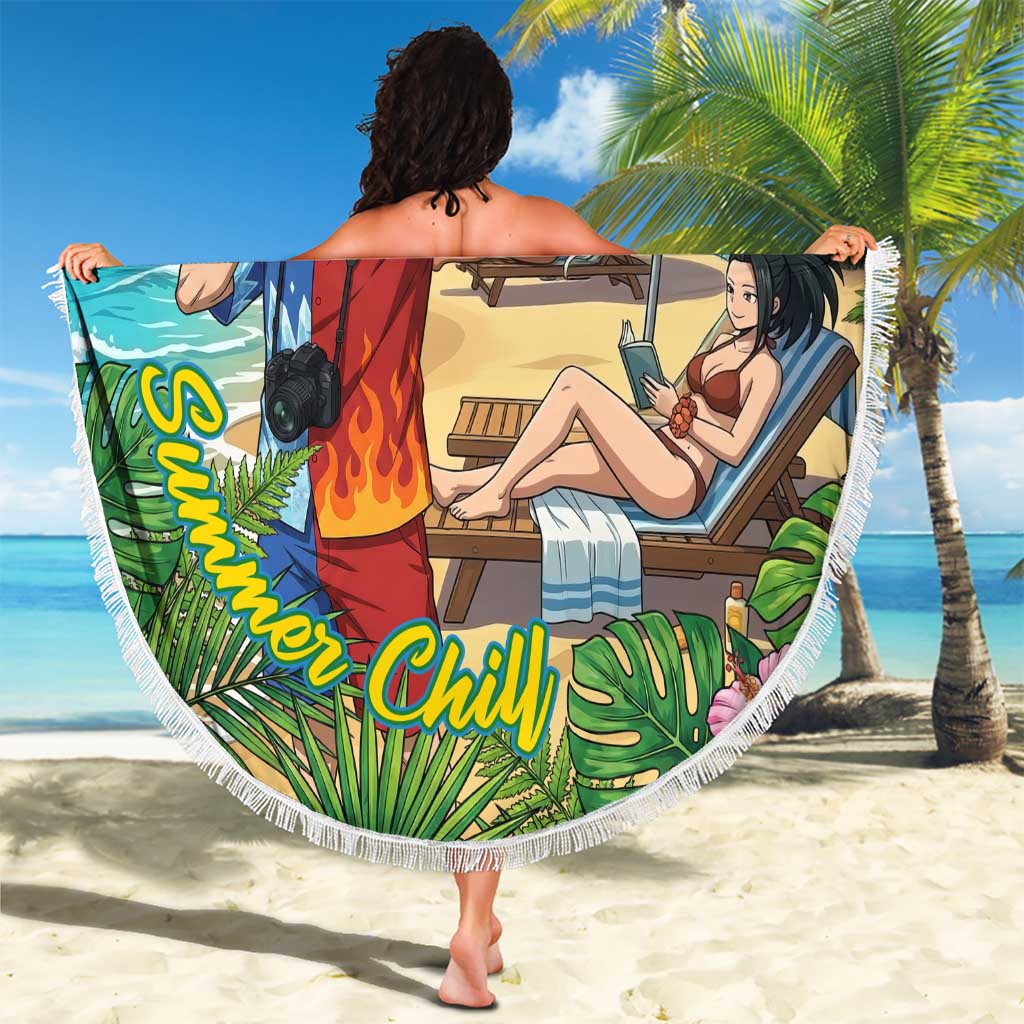 Shoto Todoroki Summer Chill Beach Blanket Tropical Anime Leisure Scene