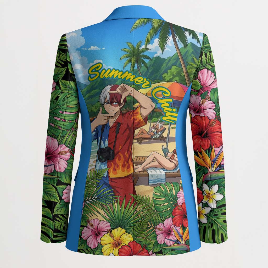 Shoto Todoroki Summer Chill Blazer Tropical Anime Leisure Scene