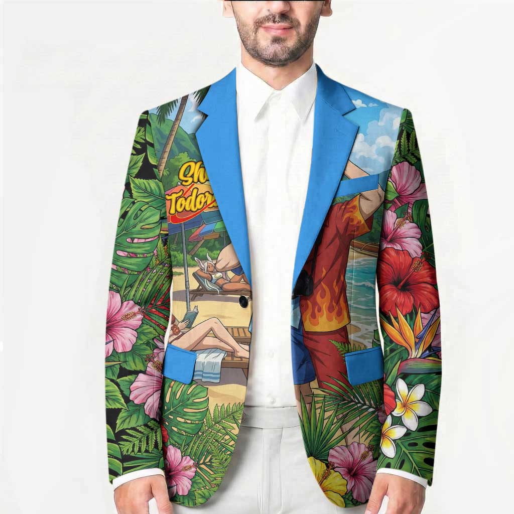 Shoto Todoroki Summer Chill Blazer Tropical Anime Leisure Scene