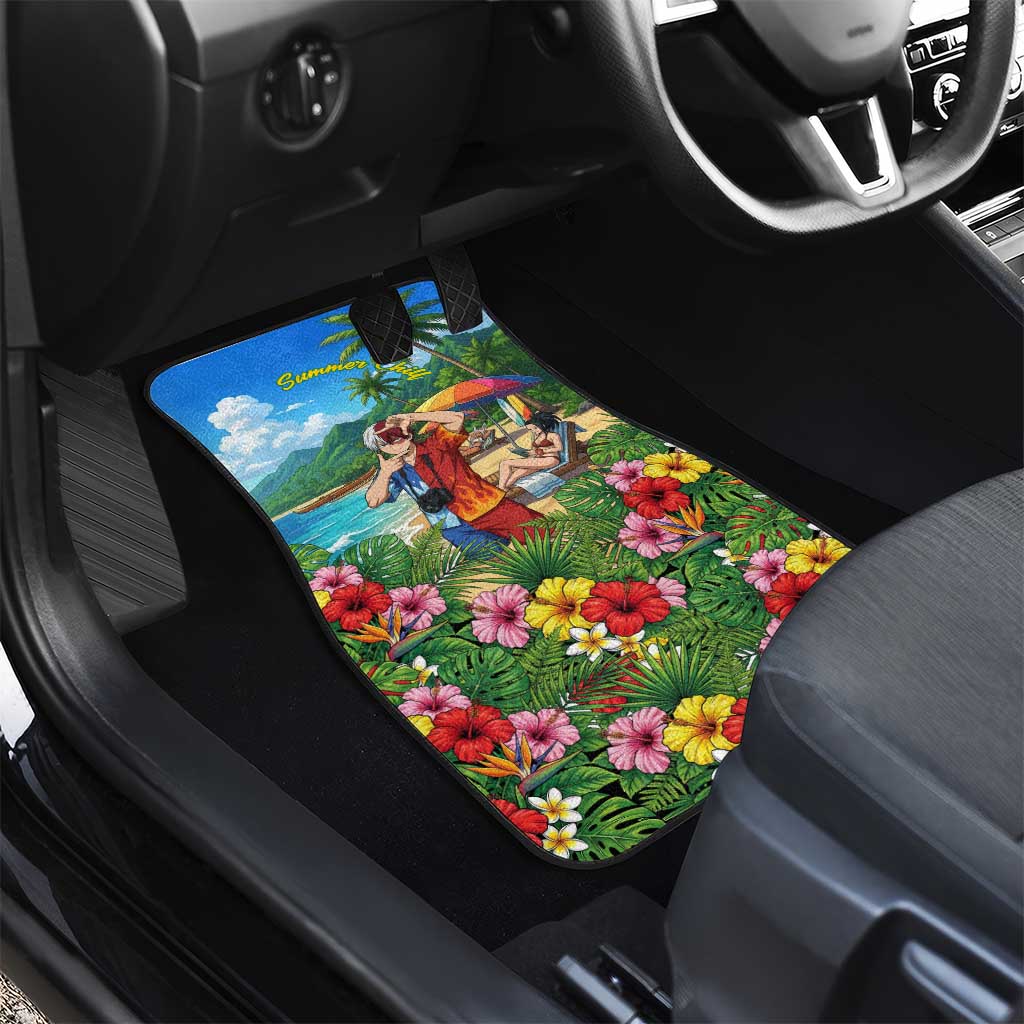 Shoto Todoroki Summer Chill Car Mats Tropical Anime Leisure Scene