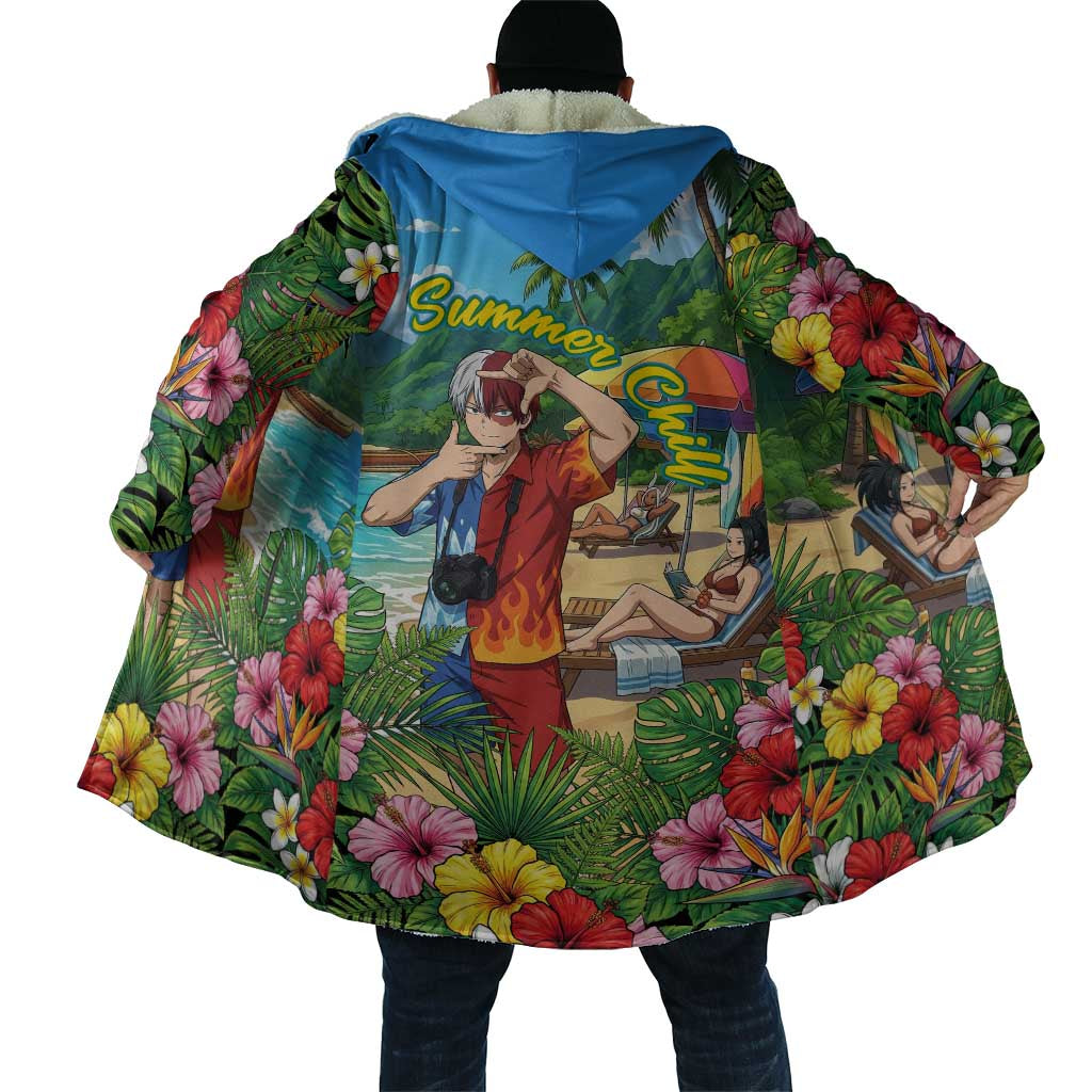 Shoto Todoroki Summer Chill Cloak Tropical Anime Leisure Scene