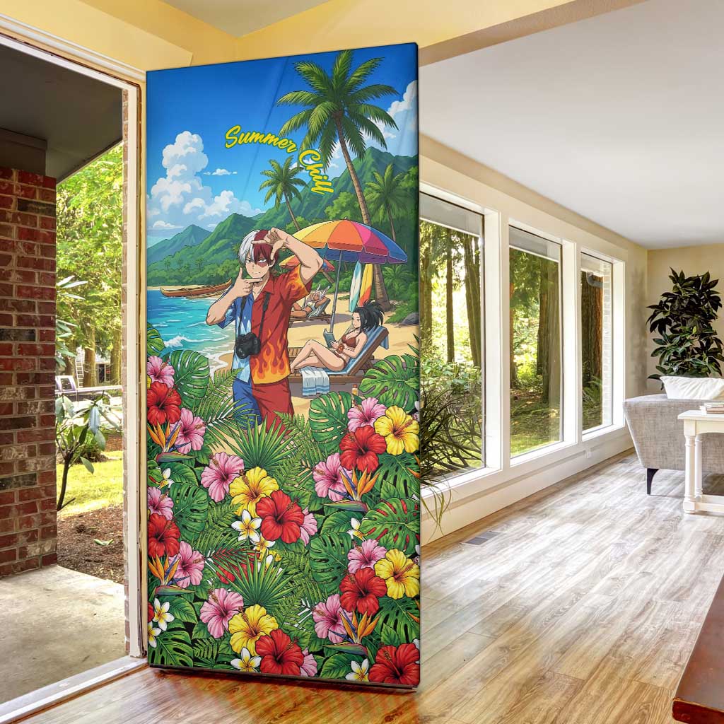 Shoto Todoroki Summer Chill Door Cover Tropical Anime Leisure Scene