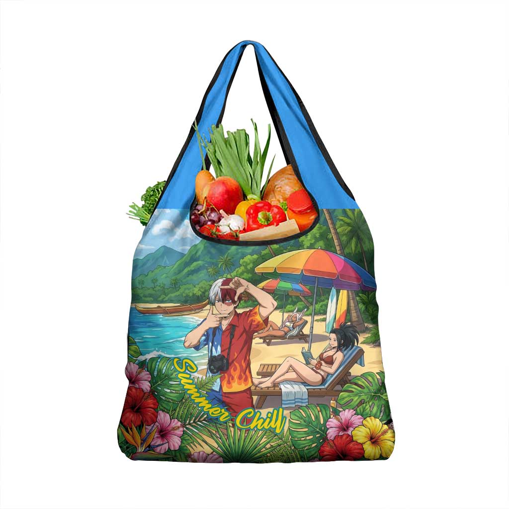 Shoto Todoroki Summer Chill Grocery Bag Tropical Anime Leisure Scene