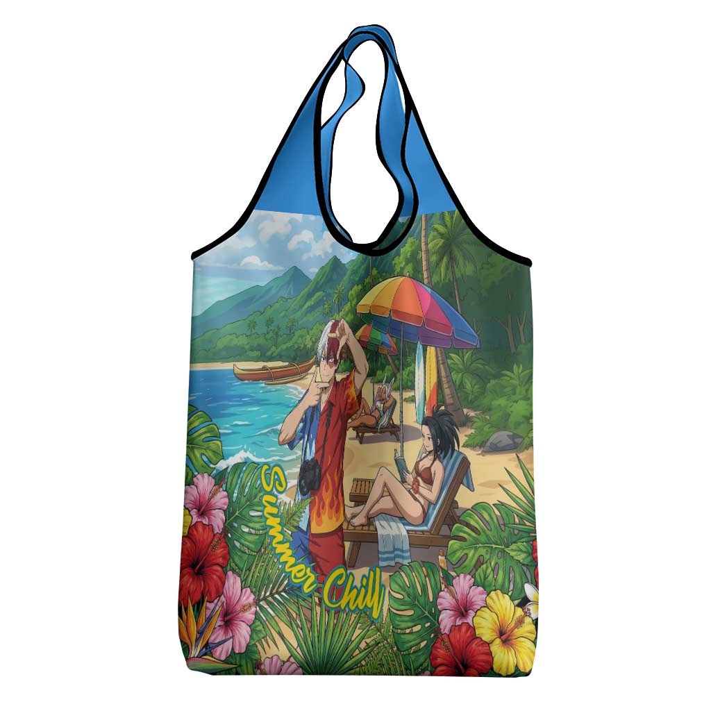 Shoto Todoroki Summer Chill Grocery Bag Tropical Anime Leisure Scene