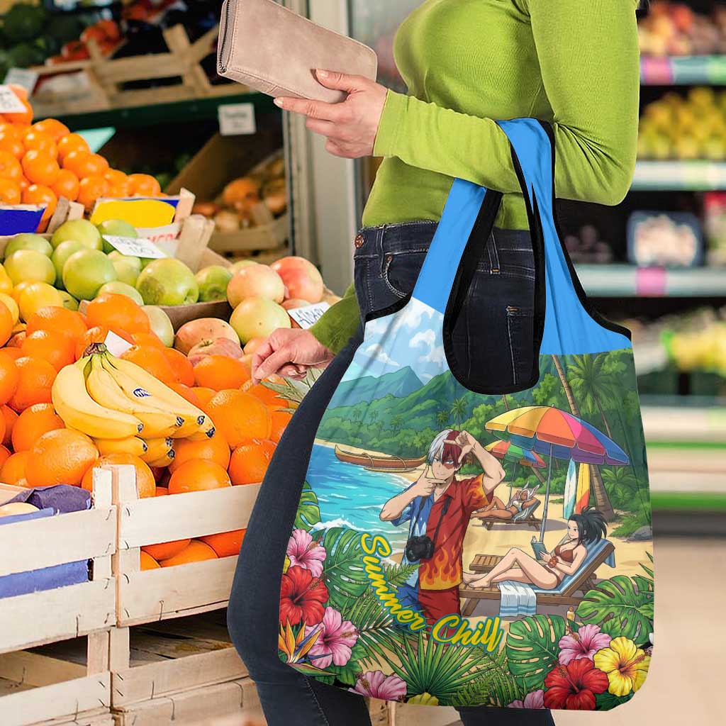 Shoto Todoroki Summer Chill Grocery Bag Tropical Anime Leisure Scene