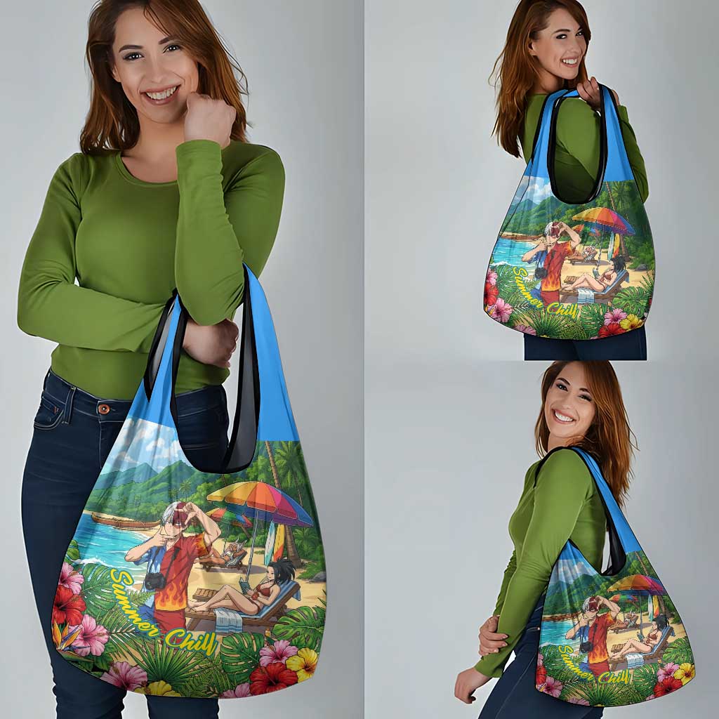 Shoto Todoroki Summer Chill Grocery Bag Tropical Anime Leisure Scene