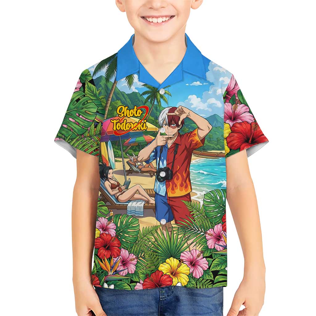 Shoto Todoroki Summer Chill Hawaiian Shirt Tropical Anime Leisure Scene