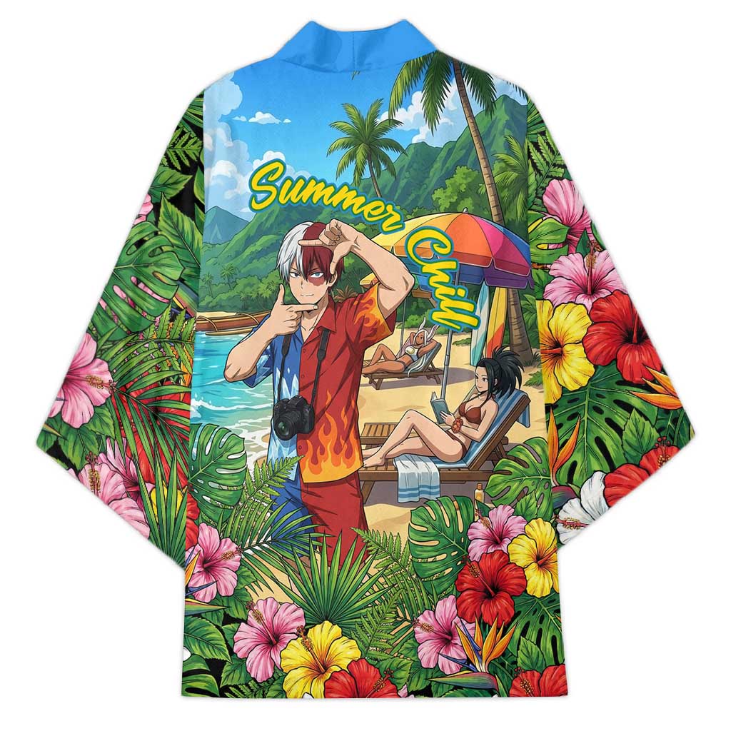Shoto Todoroki Summer Chill Kimono Tropical Anime Leisure Scene