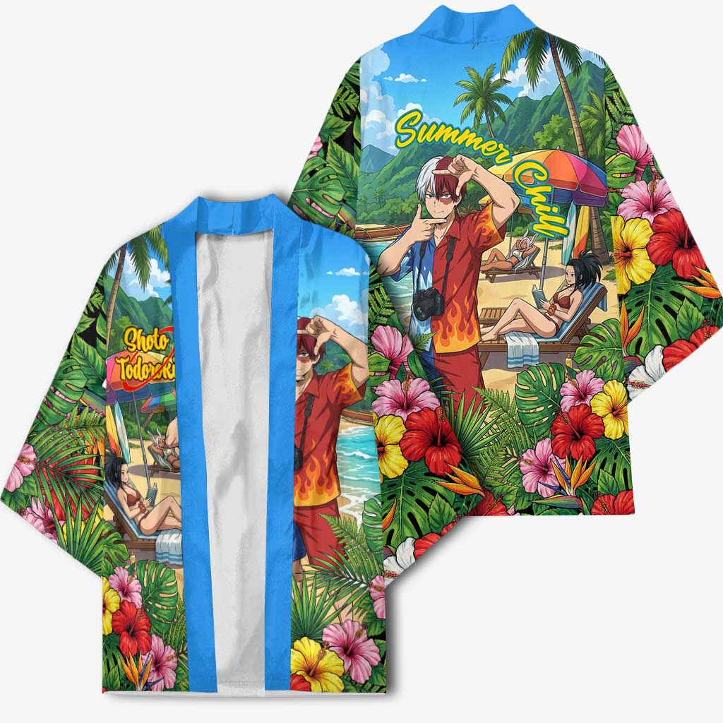 Shoto Todoroki Summer Chill Kimono Tropical Anime Leisure Scene