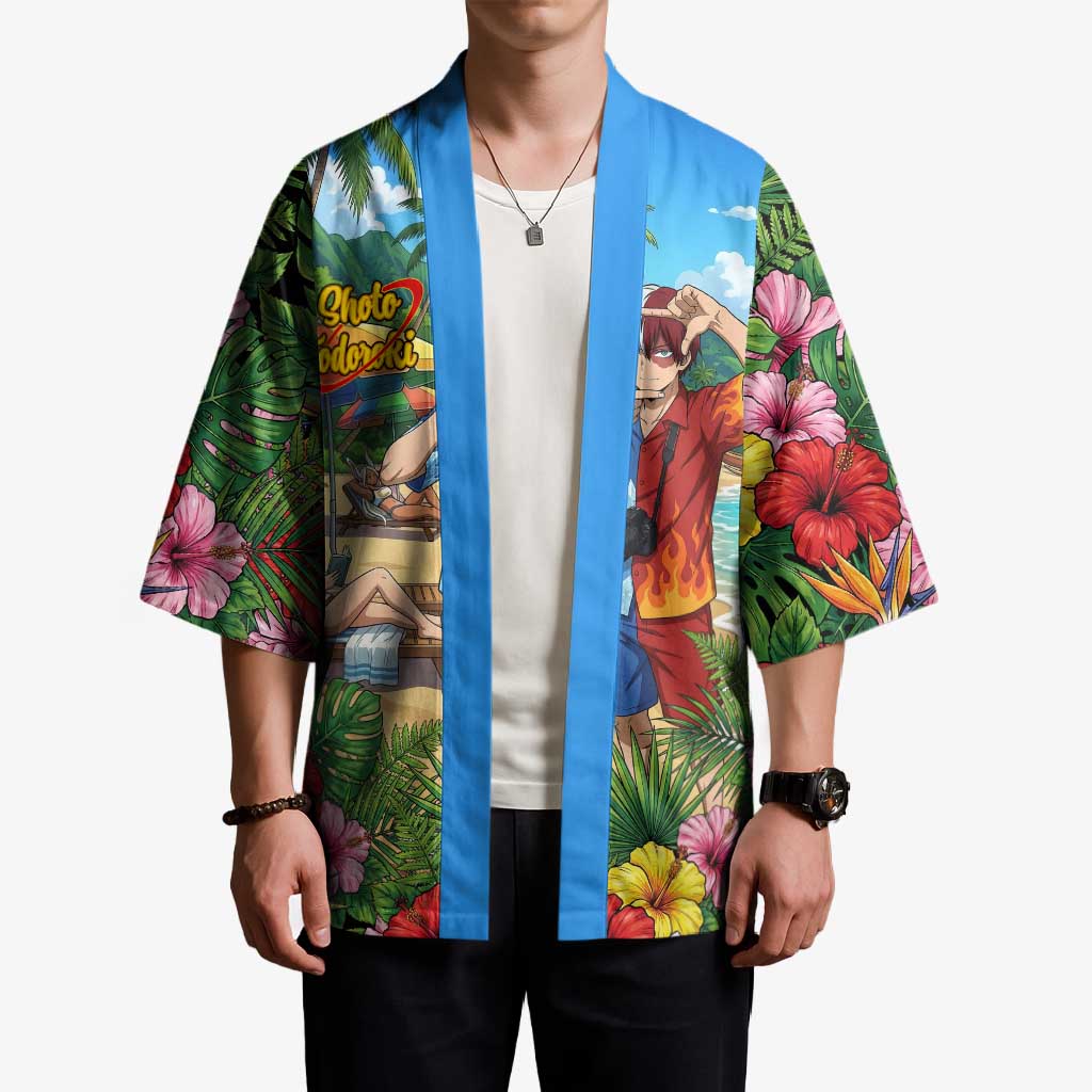 Shoto Todoroki Summer Chill Kimono Tropical Anime Leisure Scene