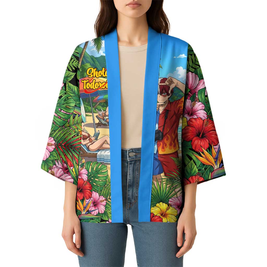 Shoto Todoroki Summer Chill Kimono Tropical Anime Leisure Scene