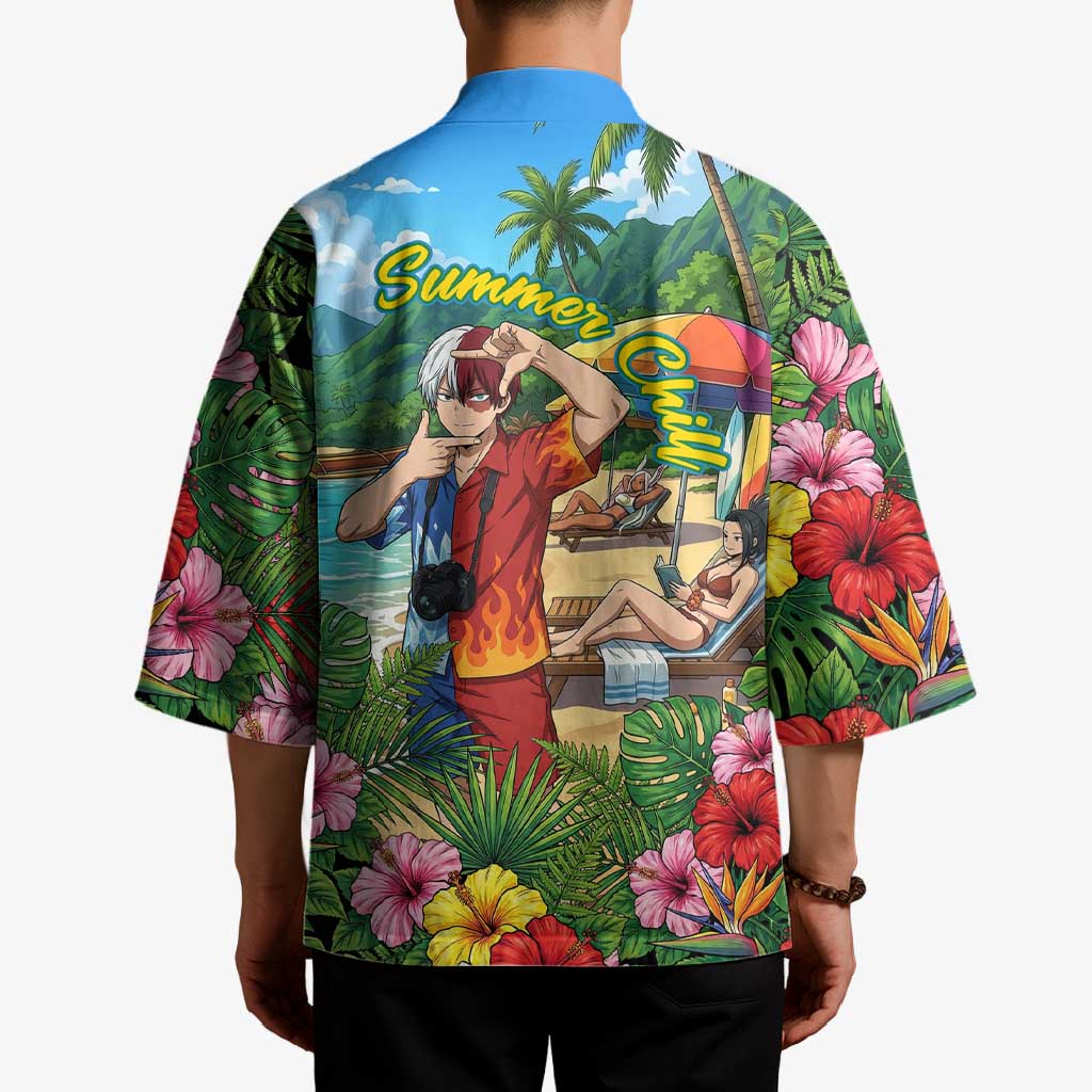 Shoto Todoroki Summer Chill Kimono Tropical Anime Leisure Scene