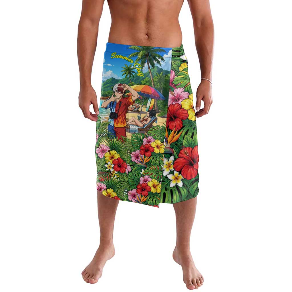 Shoto Todoroki Summer Chill Lavalava Tropical Anime Leisure Scene