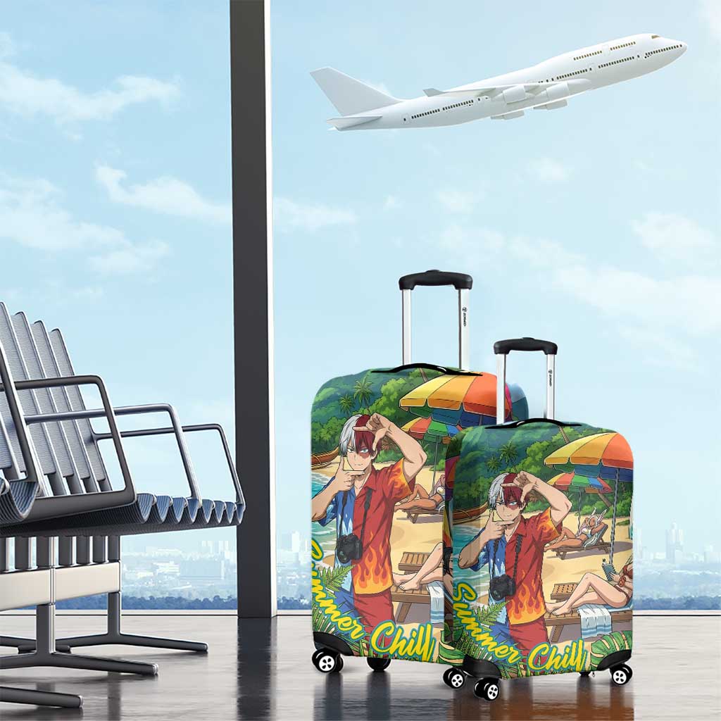 Shoto Todoroki Summer Chill Luggage Cover Tropical Anime Leisure Scene