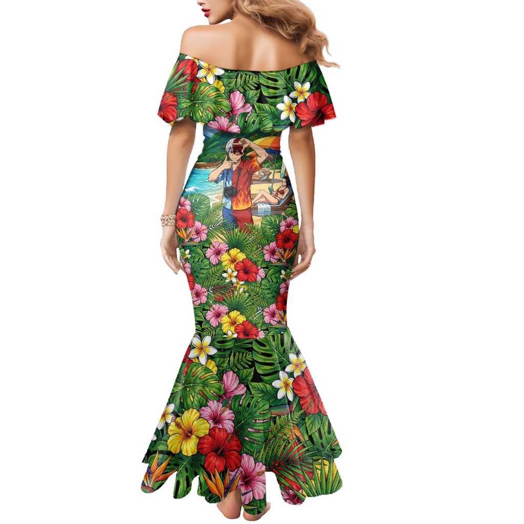 Shoto Todoroki Summer Chill Mermaid Dress Tropical Anime Leisure Scene
