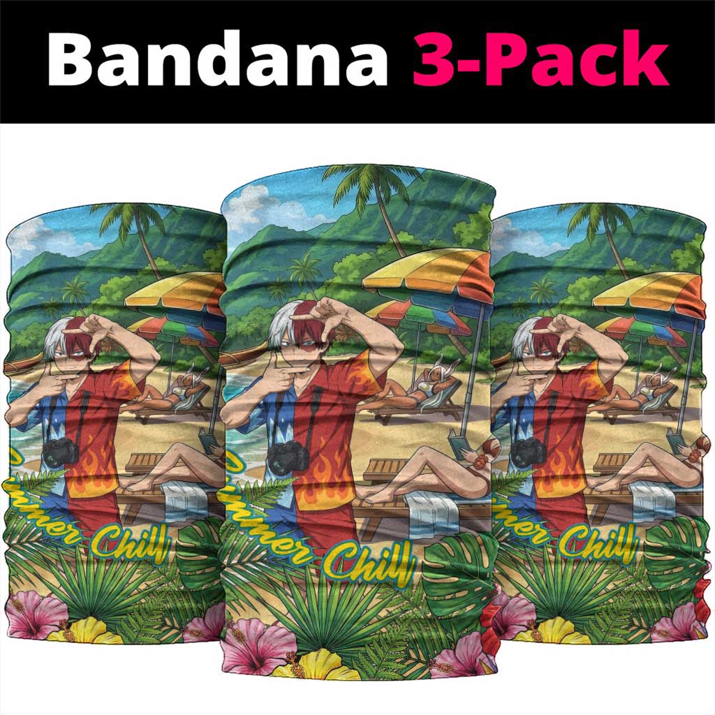 Shoto Todoroki Summer Chill Neck Gaiter Tropical Anime Leisure Scene