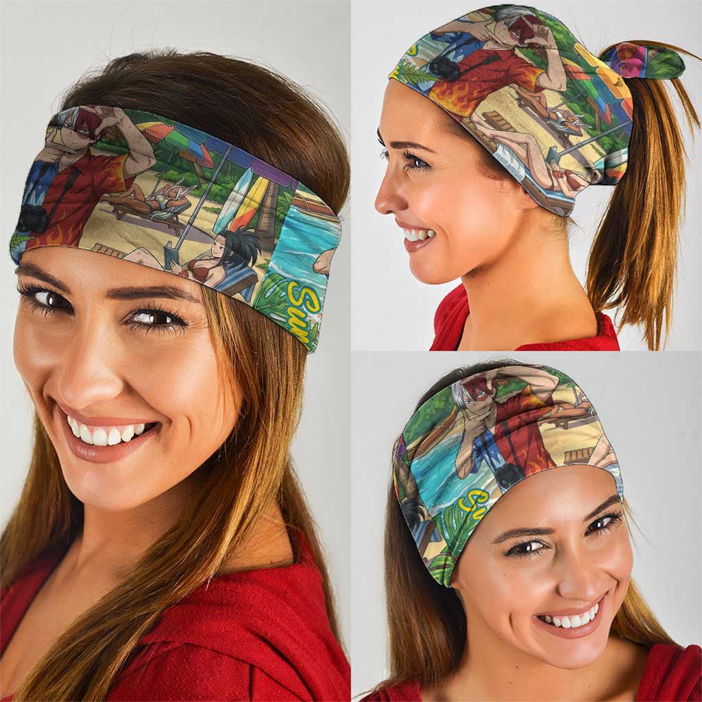 Shoto Todoroki Summer Chill Neck Gaiter Tropical Anime Leisure Scene