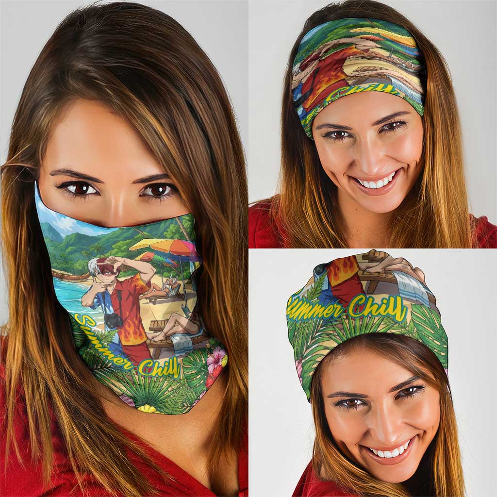 Shoto Todoroki Summer Chill Neck Gaiter Tropical Anime Leisure Scene