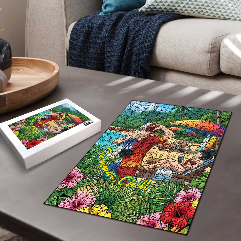 Shoto Todoroki Summer Chill Puzzle Tropical Anime Leisure Scene