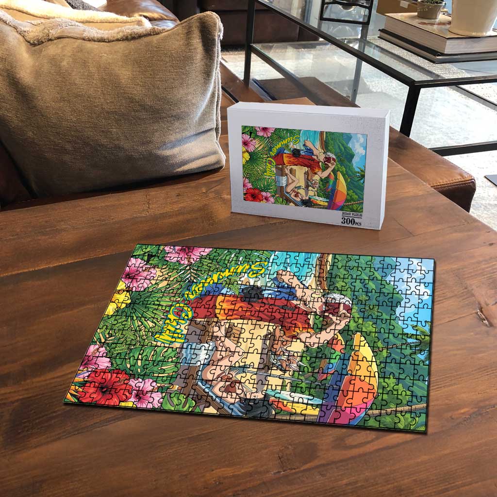 Shoto Todoroki Summer Chill Puzzle Tropical Anime Leisure Scene