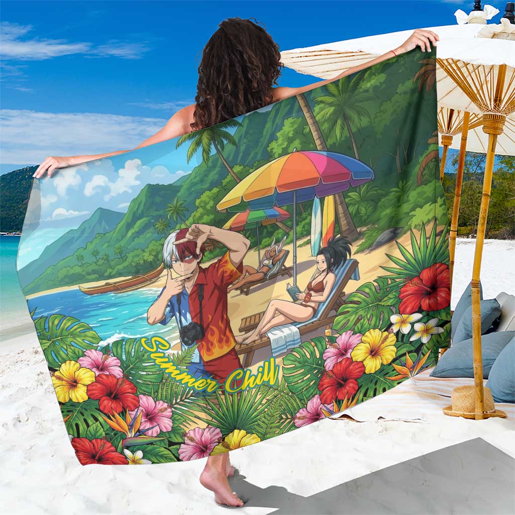 Shoto Todoroki Summer Chill Sarong Tropical Anime Leisure Scene