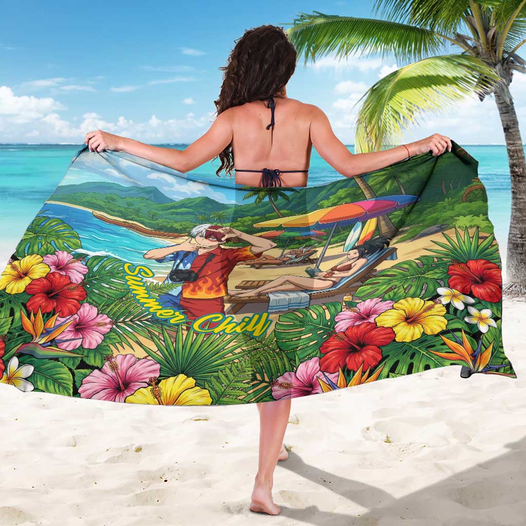 Shoto Todoroki Summer Chill Sarong Tropical Anime Leisure Scene