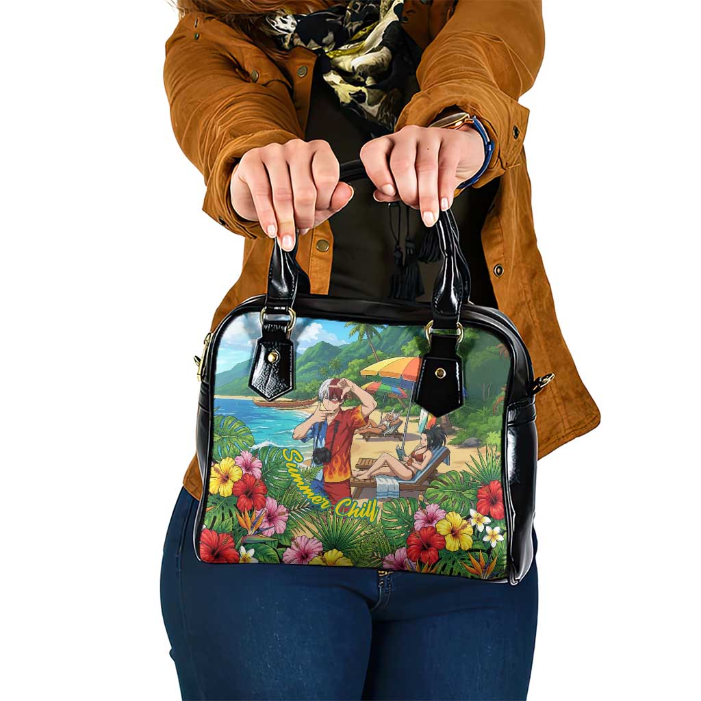 Shoto Todoroki Summer Chill Shoulder Handbag Tropical Anime Leisure Scene