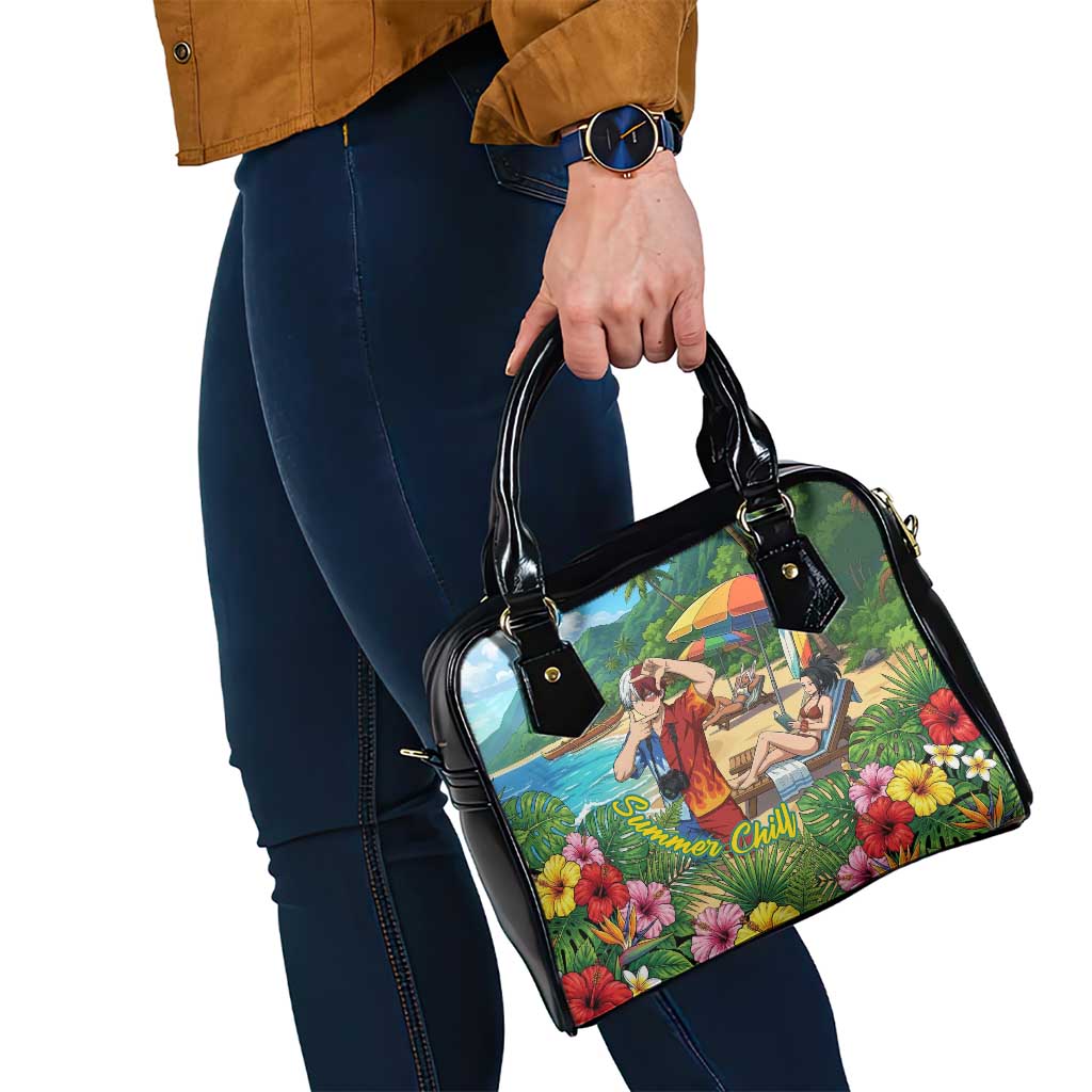 Shoto Todoroki Summer Chill Shoulder Handbag Tropical Anime Leisure Scene